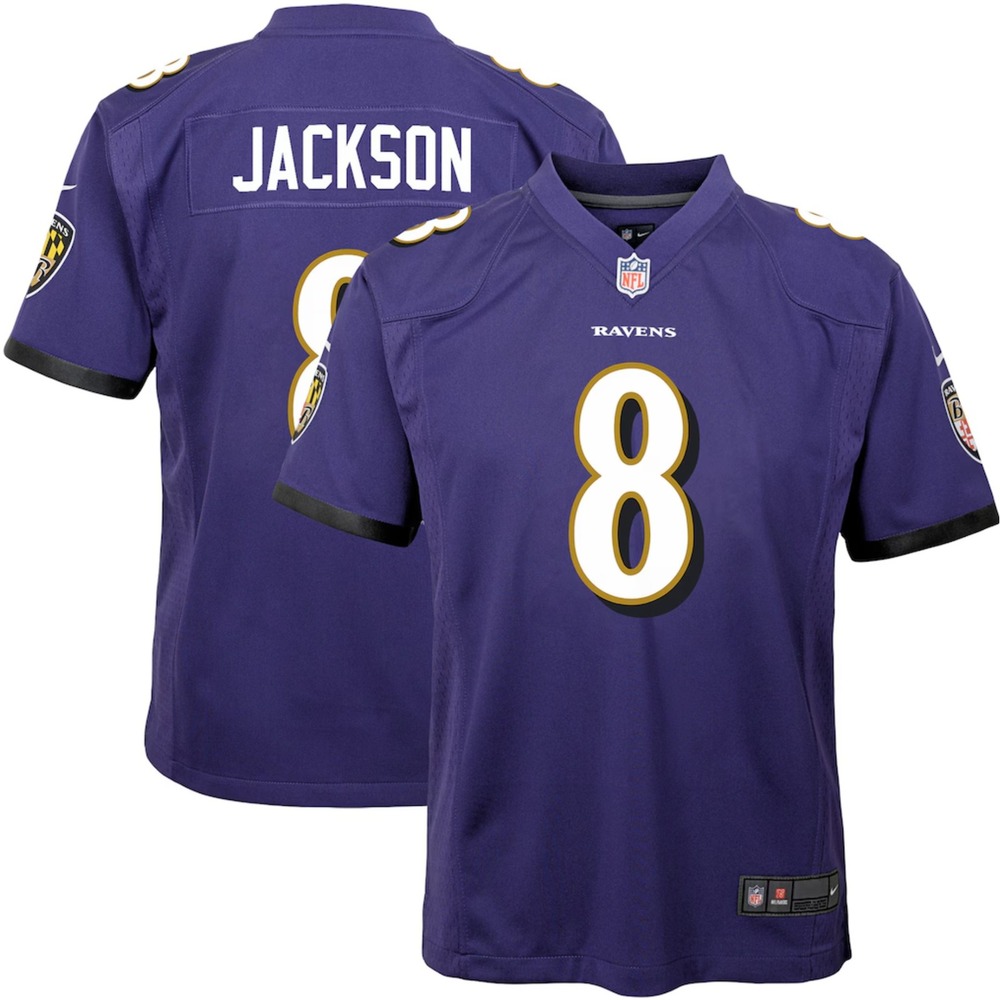 Lamar Jackson Baltimore Ravens Nike Youth Game Jersey Purple Size Youth XL